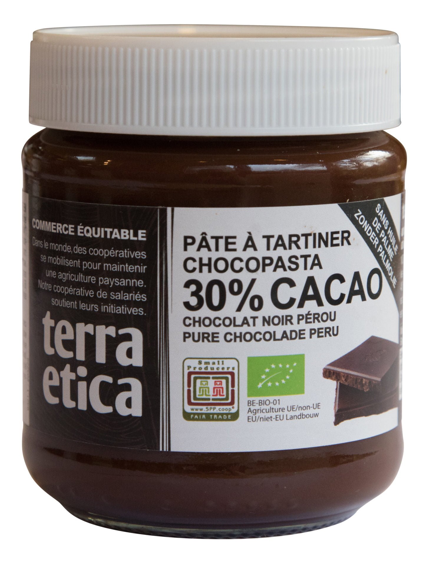 PÂTE À TARTINER CHOCOLAT NOIR 30% DE CACAO - PÉROU • Terra Etica Benelux